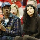 Travis Scott and Kylie Jenner at Rockets game