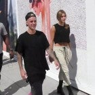 Justin Bieber and Hailey Baldwin are seen on October 7, 2015 in Los Angeles.