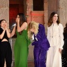 Sarah Paulson, Awkwafina, Sandra Bullock, Cate Blanchett, Anne Hathaway and Mindy Kaling attend the 'Ocean's 8' worldwide photo call at The Metropolitan Museum of Art on May 22, 2018 in New York City.