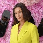 Bella Hadid yellow eyeshadow at Dior show