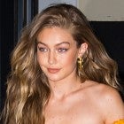Gigi Hadid yellow off-the-shoulder top