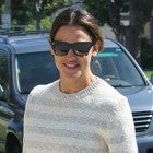 Jennifer Garner church outfit sweater and skirt