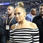 Jennifer Lopez and Alex Rodriguez at baseball game