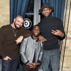 Drake, Kevin Hart and LeBron James attend the Beats In The Six And Drake Welcome Dinner at Fring's on February 11, 2016 in Toronto, Canada.
