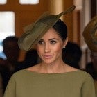 Meghan Markle green ralph lauren dress at Prince Louis' christening