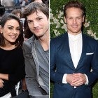 Mila Kunis, Ashton Kutcher, and Sam Heughan