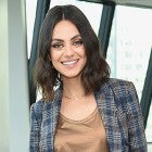 Mila Kunis checked pantsuit