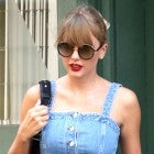 Taylor Swift denim top and shorts