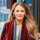 Blake Lively in velvet pantsuit