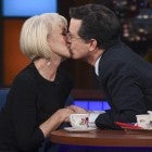 Helen Mirren and Stephen Colbert