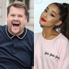 James Corden and Ariana Grande