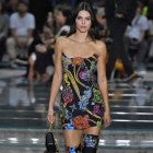 Kendall Jenner walks the runway at the Versace FASHION show during Milan Men's Fashion Week Spring/Summer 2019
