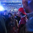 Kim Kardashian runs into Tyga at Beyonce and JAY-Z's On the Run II concert on Sept. 23, 2018.