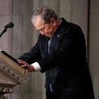 George Bush at Father's Funeral