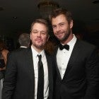 Matt Damon and Chris Hemsworth attend Amazon Studios Golden Globes Celebration at The Beverly Hilton Hotel on January 8, 2017 in Beverly Hills, California.