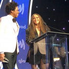 Beyonce accepting GLAAD Award