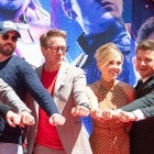 Chris Hemsworth, Chris Evans, Robert Downey Jr., Scarlett Johansson, Mark Ruffalo and Jeremy Renner at hand and footprint ceremony
