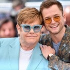 Elton John and Taron Egerton pose during the photocall for the film 'Rocketman' at the 72nd annual Cannes International Film Festival in Cannes, France on May 16, 2019. 