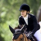 Mary-Kate Olsen competes during Madrid-Longines Champions, the International Global Champions Tour at Club de Campo Villa de Madrid on May 17, 2019 in Madrid, Spain. 
