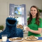 Sutton Foster with cookie monster