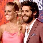 Lauren Akins and Thomas Rhett on the red carpet at the 2019 CMT Music Awards on June 5.