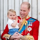 Prince Louis and Prince William at trooping the colour