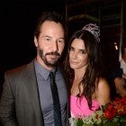 Keanu Reeves and Sandra Bullock attend Spike TV's "Guys Choice 2014" at Sony Pictures Studios on June 7, 2014 in Culver City, California.