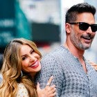 Sofia Vergara and Joe Manganiello at the Stephen Colbert show 