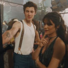 camila and shawn from BTS of their music video 