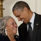 Toni Morrison receives the Presidential Medal of Freedom from President Barack Obama in the East Room of the White House on May 29, 2012 in Washington, DC. 