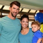 Michael Phelps, Nicole Johnson and son Boomer in august 2017