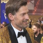 'Game of Thrones' Star Nikolaj Coster-Waldau Rocks Lannister Gold to the Emmys 