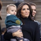 Eva Longoria Son Santiago Paris Fashion Week