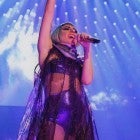 The singer took a shocking tumble off the stage in the arms of a fan during her 'Enigma' show on Thursday.