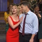 Scarlett Johansson and Colin Jost on 'SNL'