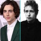 Timothee Chalamet and Bob Dylan