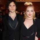 Toby Sebastian and Florence Pugh attend The London Critics' Circle Film Awards in 2015