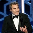 Joaquin Phoenix accepts the award for BEST PERFORMANCE BY AN ACTOR IN A MOTION PICTURE - DRAMA for "Joker" during the 77th Annual Golden Globe Awards 