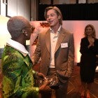 Cynthia Erivo and Brad Pitt attend the 92nd Oscars Nominees Luncheon on January 27, 2020 in Hollywood, California. 