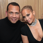 Jennifer Lopez and Alex Rodriguez at the CAA Pre-Oscar Party 