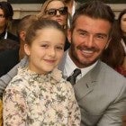 David and Harper Beckham and Justin Bieber