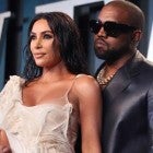 Kim Kardashian and Kanye West at the Vanity Fair Oscars Party 2020