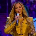 Beyonce at the Kobe Bryant memorial.