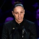 Diana Taurasi speaks during The Celebration of Life for Kobe & Gianna Bryant
