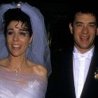 Rita Wilson and Tom Hanks attend their wedding reception on April 30, 1988 at Rex's in Los Angeles.