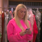 Erika Jayne reads of text from Teddi Mellencamp on Bravo's 'The Real Housewives of Beverly Hills.'
