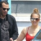 Alex Rodriguez and Jennifer Lopez at gym in Miami