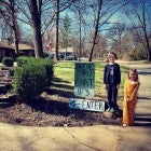 Corrine Roush and her family's drive-thru chat in Ohio.