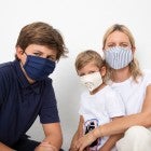 karolina kurkova and sons with masks