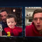 Jimmy Kimmel and his kids with Tom Holland